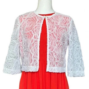 White Sheer Shrug by R & M New Without Tags Size 8